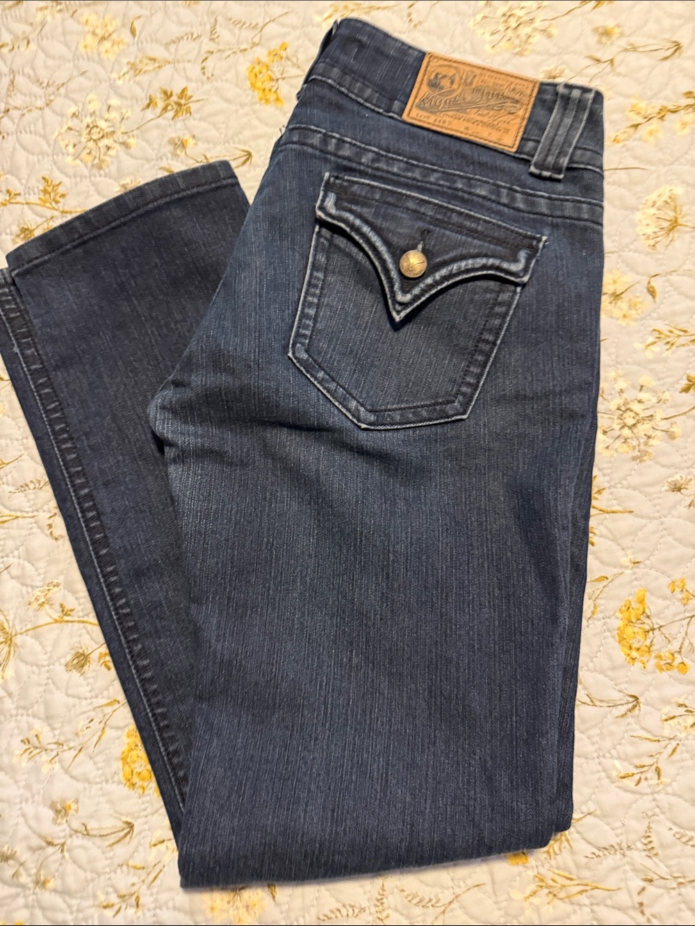 Vigoss Dark Blue Skinny Jeans with Signature Flap Pocket